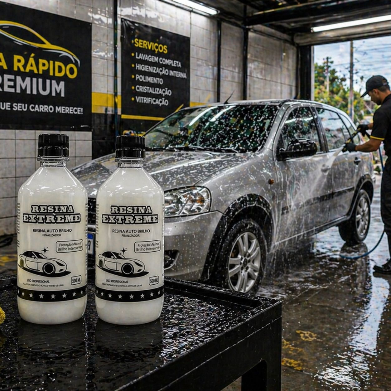 Resina Extreme em lava-rápido profissional